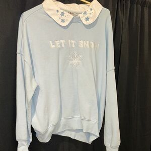 Light Blue 'Let It Snow' Sweater